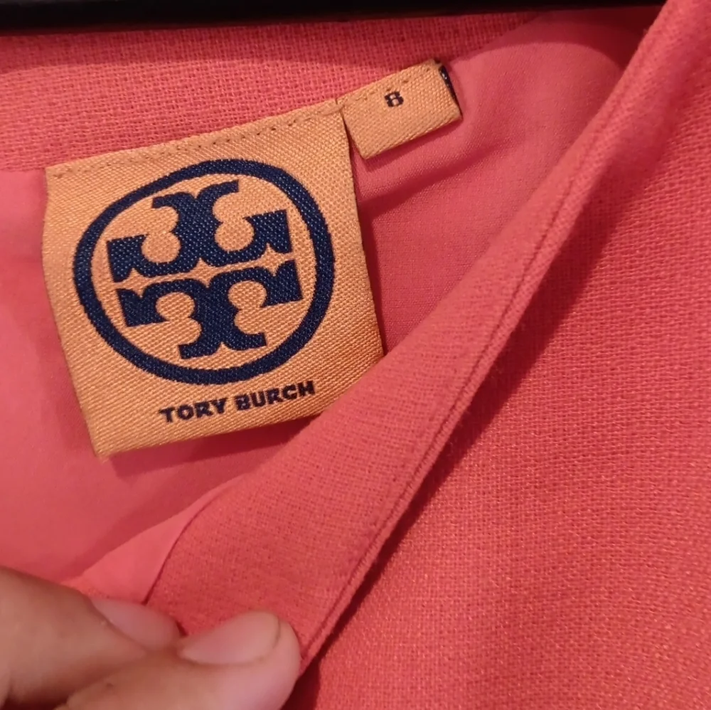 Tory Burch Red Sheath Mini Dress Cap Sleeve Size 8